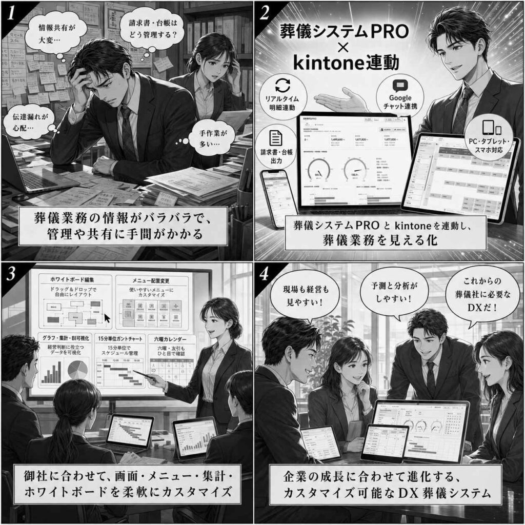 葬儀システムPROキントーン連動