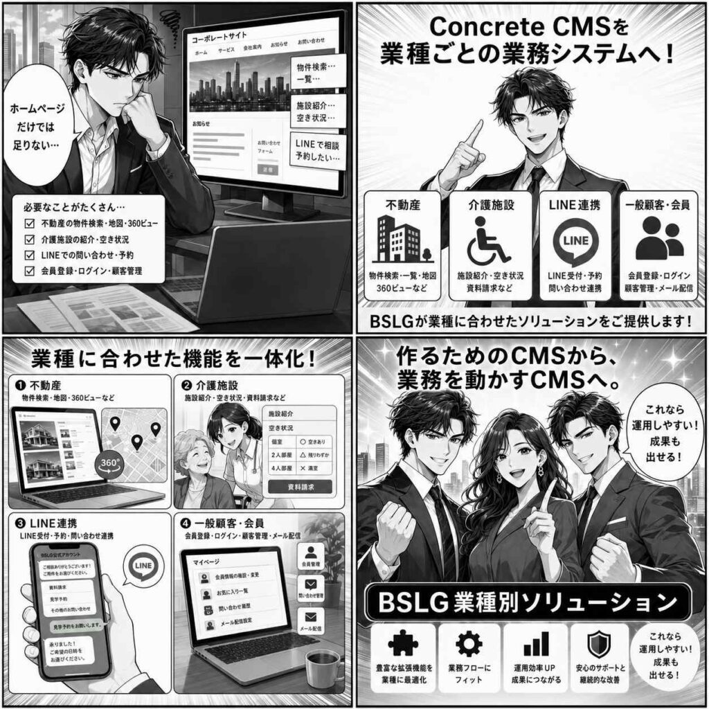 Concrete CMS 業務特化型